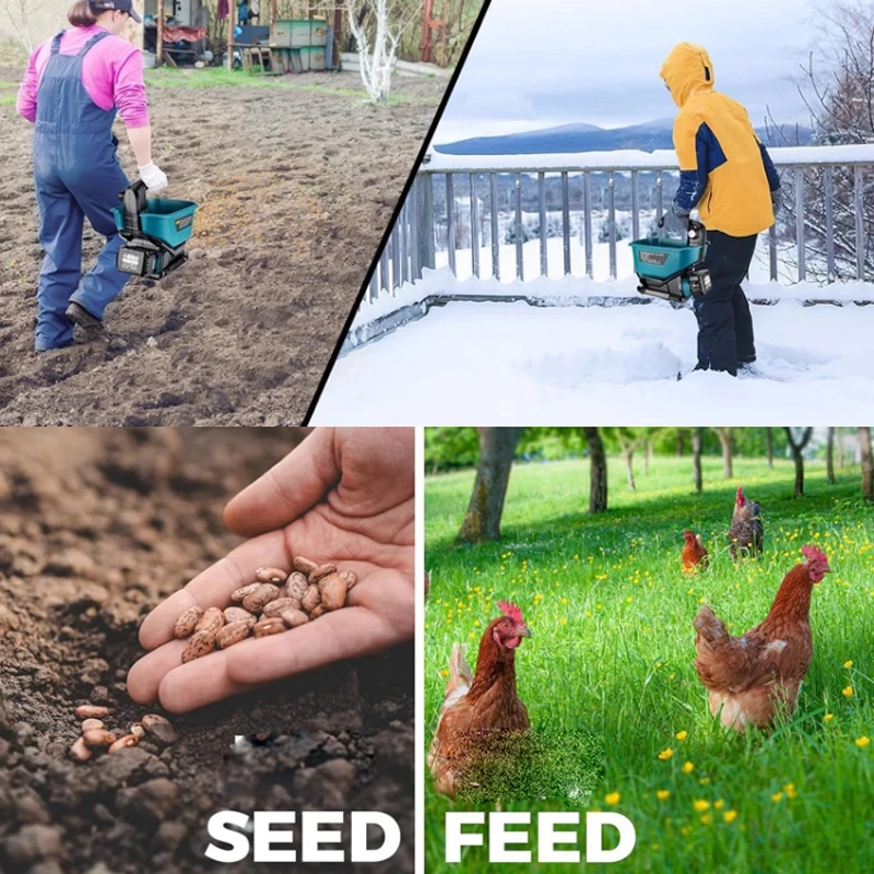 Grass Seed Spreader - موزع سماد أوتوماتيكي سعة 3.3 لتر،