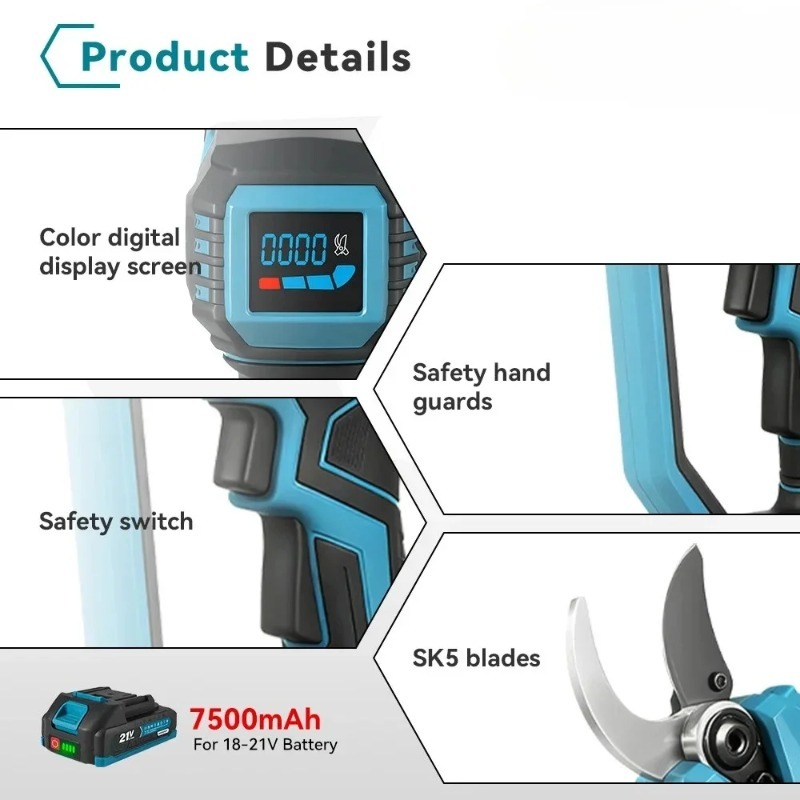 مقص تقليم كهربائي لاسلكي عالي  - مراجعة Gardening Tools Electric وسعره
