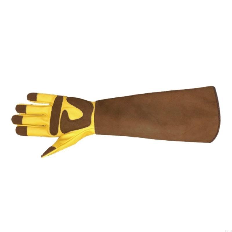 قفازات F19B الجلدية لتقليم الو - مراجعة Garden Gloves Thorn Proof وسعره