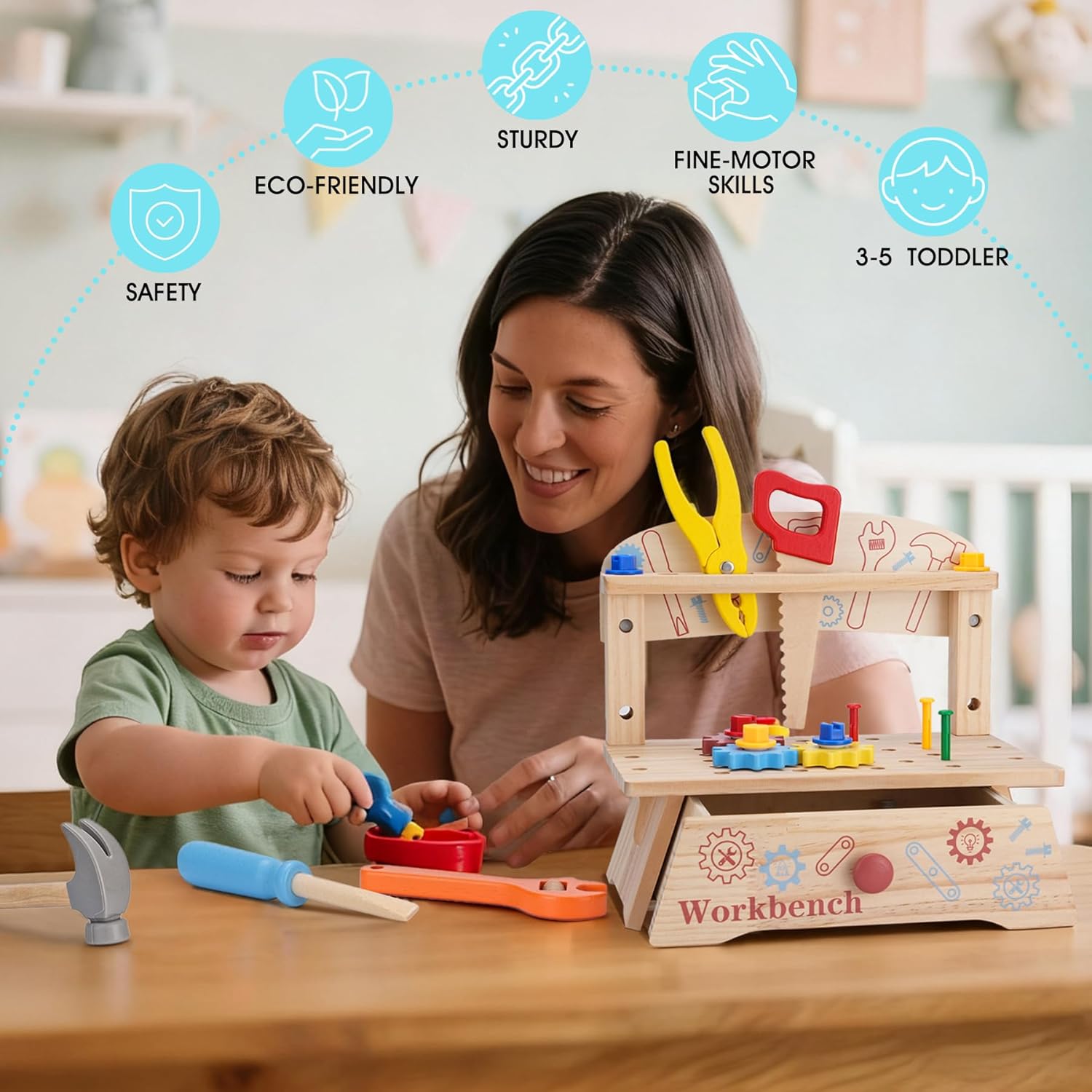 مقعد أدوات خشبية للأطفال، لعبة - مراجعة Gardening Tools Toddler وسعره