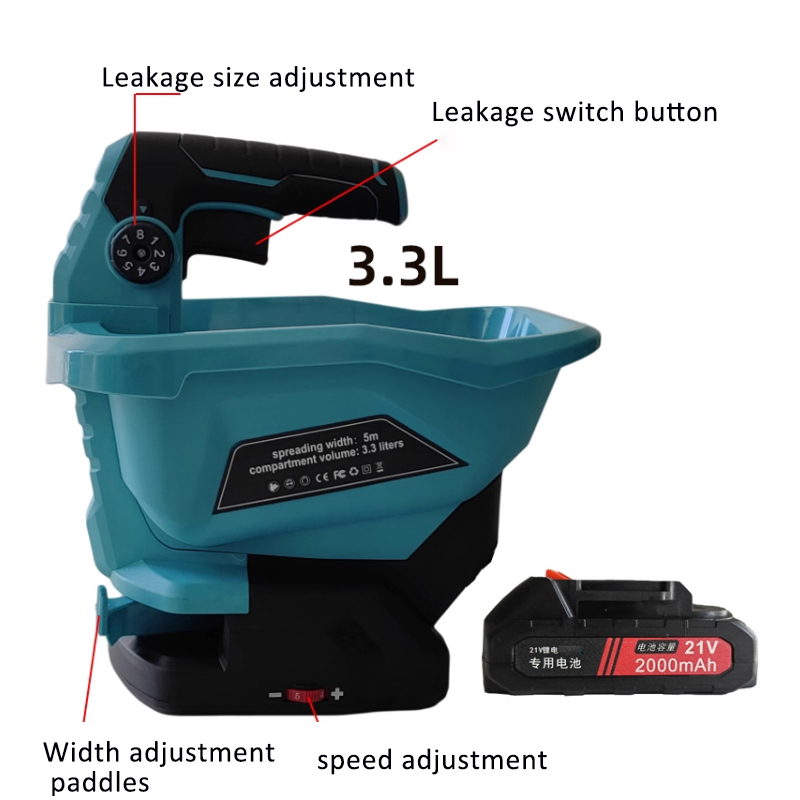 موزع سماد أوتوماتيكي سعة 3.3 ل - مراجعة Grass Seed Spreader وسعره