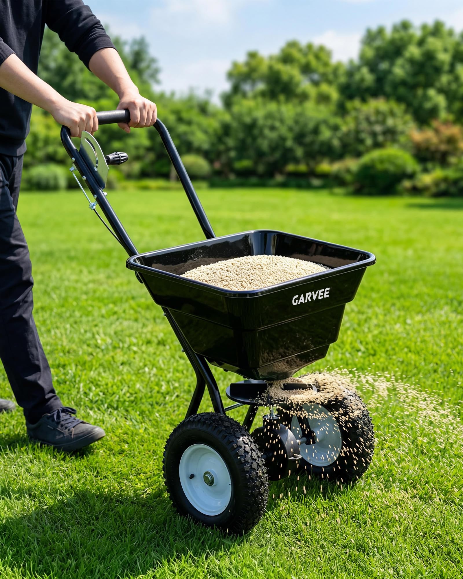 موزع سماد للحدائق شديد التحمل  - مراجعة Grass Seed Spreader وسعره