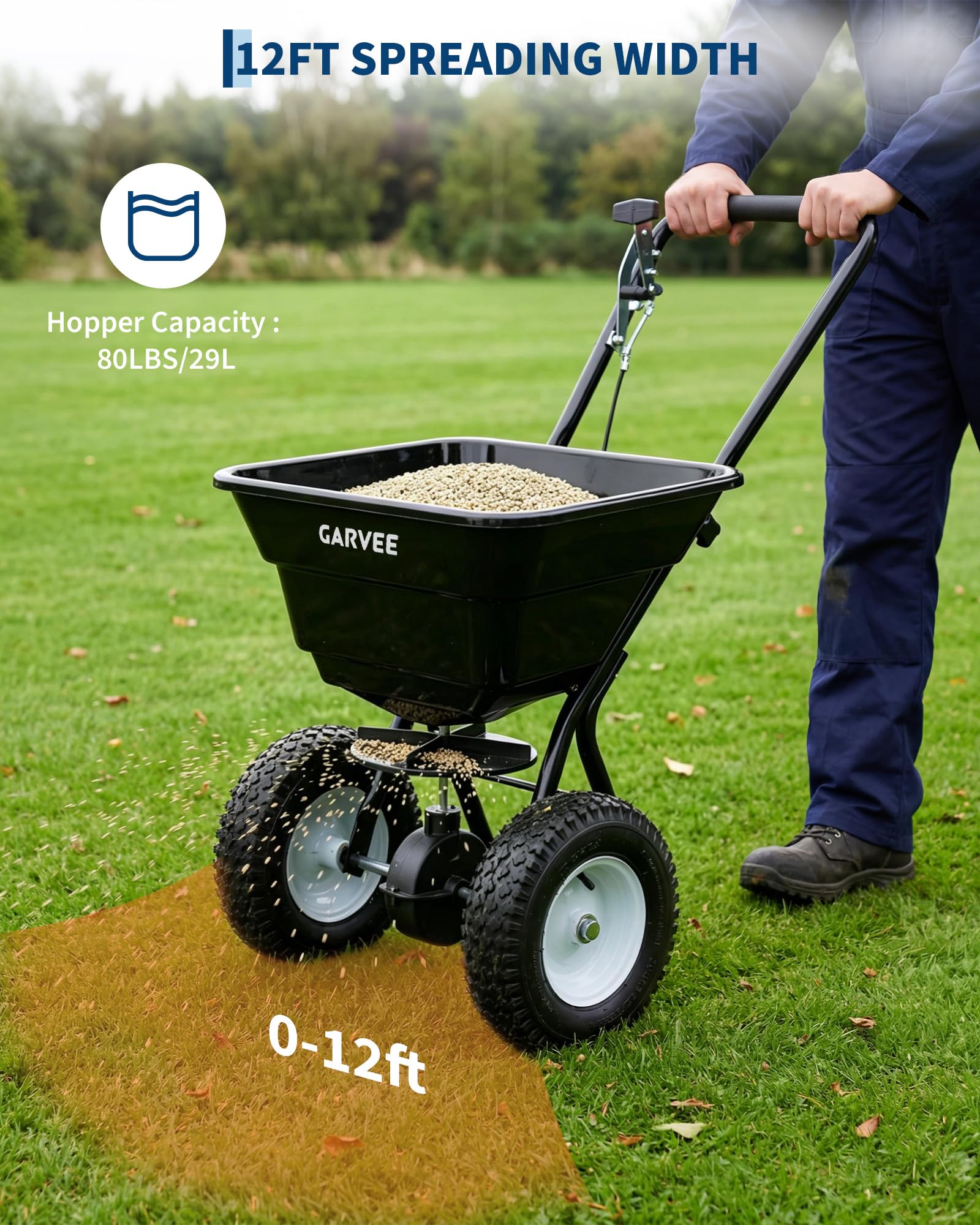 موزع سماد للحدائق شديد التحمل  - مراجعة Grass Seed Spreader وسعره